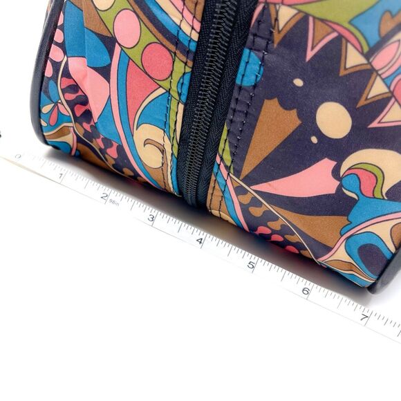 Kathy Van Zeeland Weekender Bag Pink Duffle Floral Flowers Groovy Sixties Hippie - Picture 7 of 9